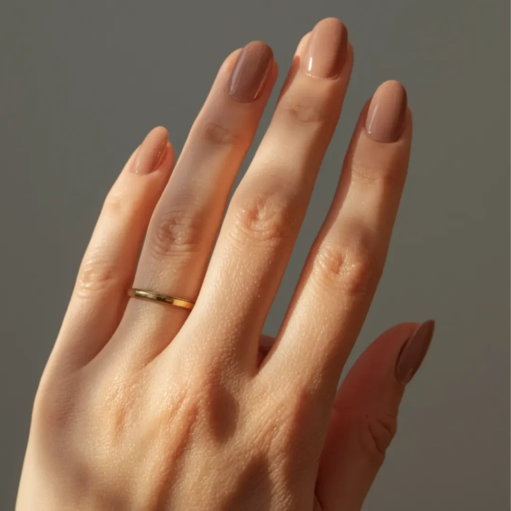 Cappuccino classic glossy nails
