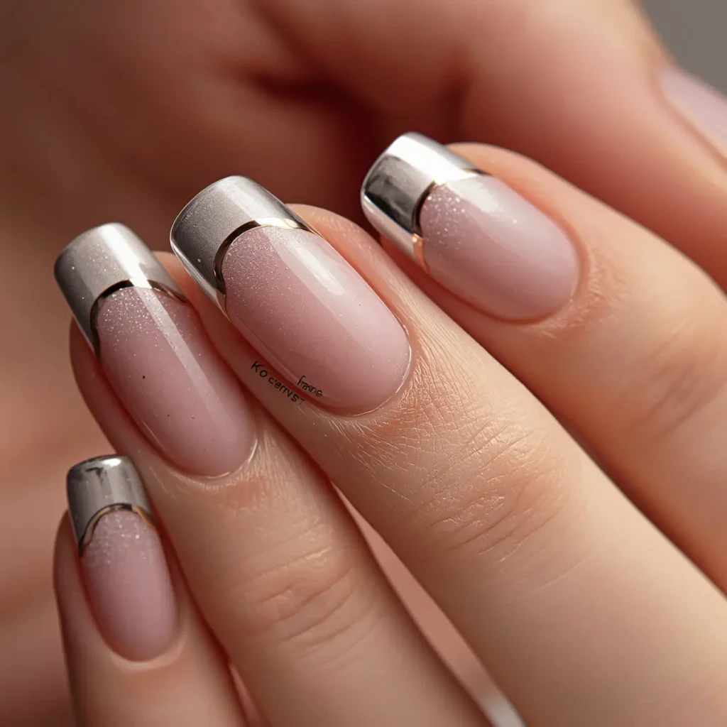 Gray French Tips
