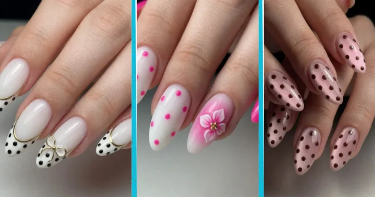 polka dot nails