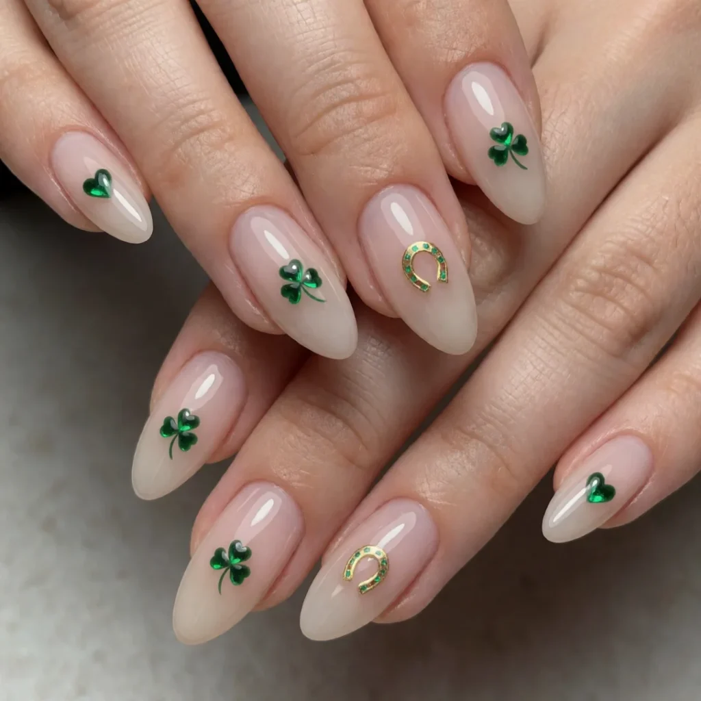 Irish themed St. Patrick’s Day nails